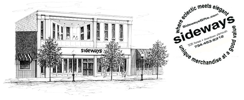 sideways. where eclectic meets elegant, unique merchandise at a great value